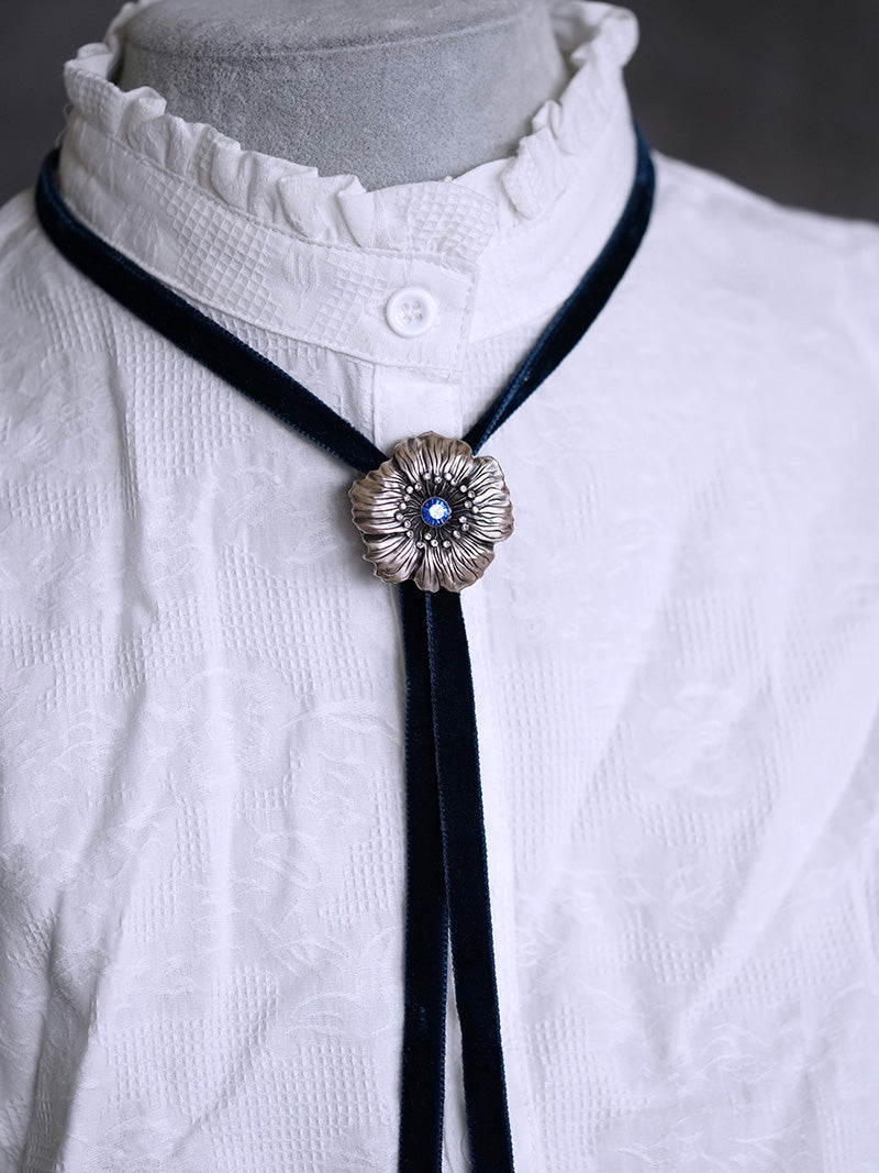 Artical Heart Flower Bolo Tie