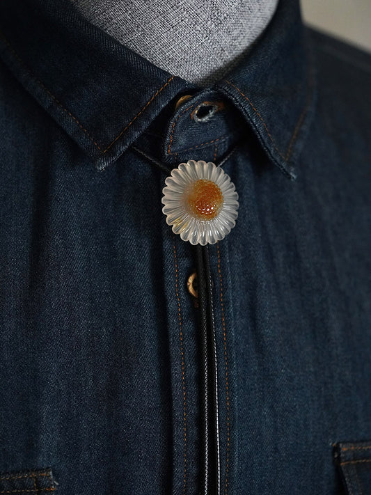 Artical Heart Daisy Bolo Tie