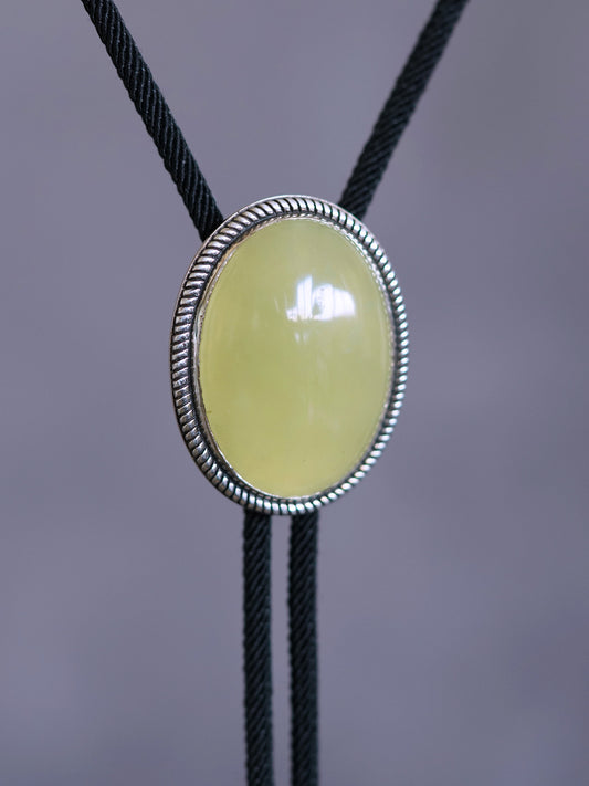 XIUYU S925 Silver with Xiuyu Jade Bolo Tie