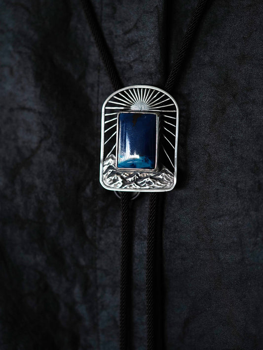 “The Ridge Sunrise” Natural Phoenix Stone & Silver Bolo Tie