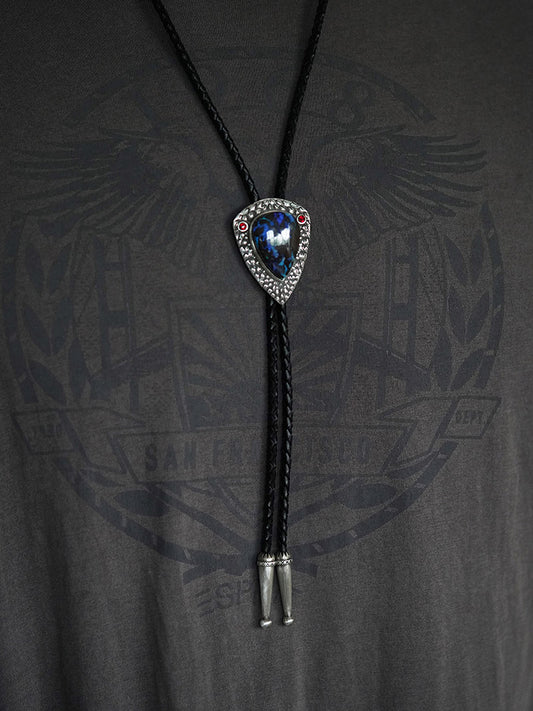 Artical Heart Inverse Scale: The Primordial Core Silver with Boulder Opal Bolo Tie