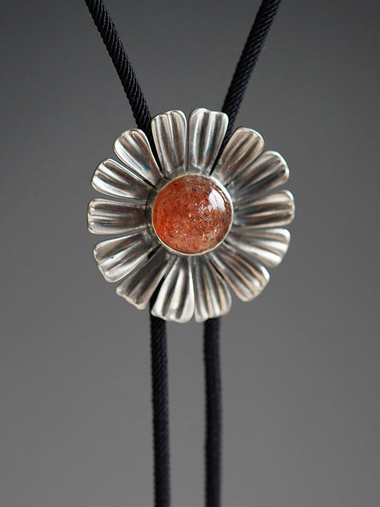 Artical Heart Sunflower Bolo Tie