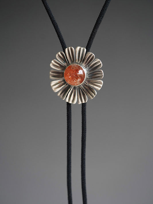 Artical Heart Sunflower Bolo Tie