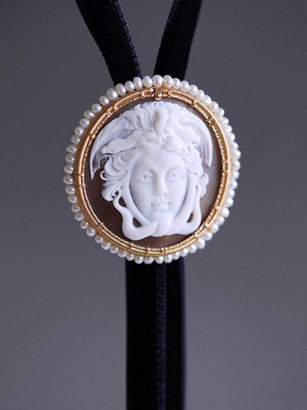 Artical Heart Medusa Bolo Tie