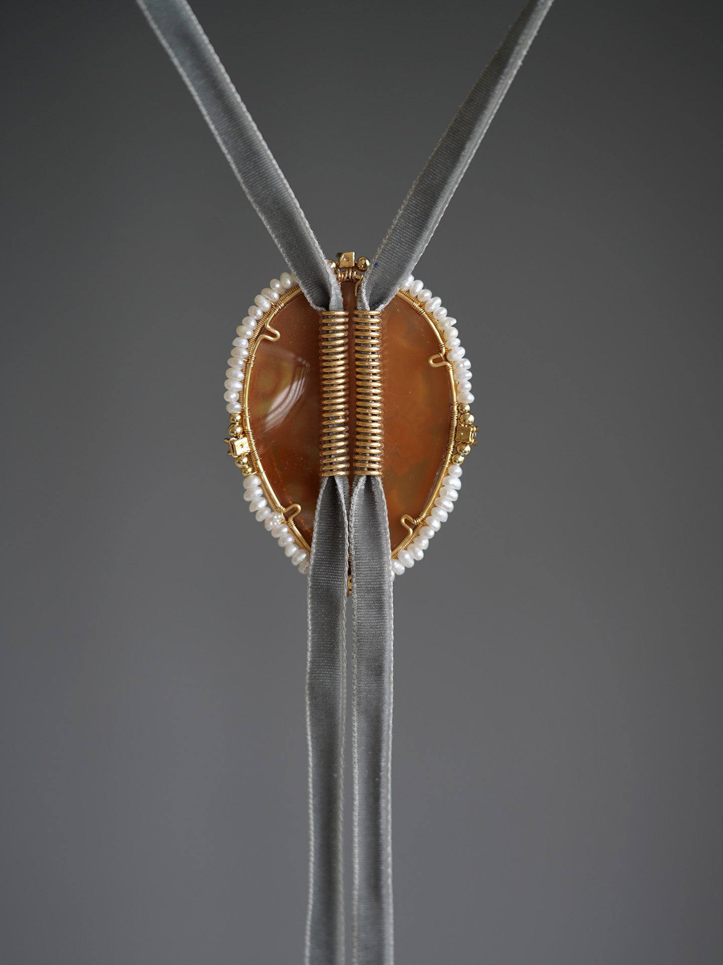 "Floral Elegance" Authentic Italian Hand-Carved Cameo Bolo Tie | Luxury Artisan Western Tie
