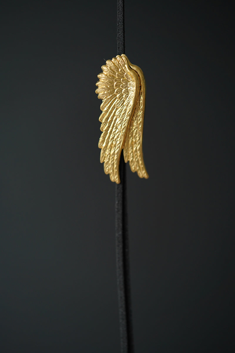 "Angel Wings" Vintage Brass Bolo Tie - Mythological Guardian Jewelry Gift for Men & Women