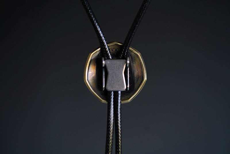 "Victory Belongs to Us" Medical Commemorative Bolo Tie - Antique Brass Rod of Asclepius Gift for Doctors & Nurses