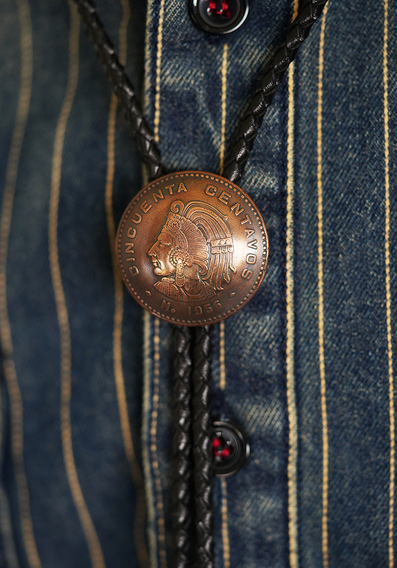Echoes of the Empire: 1956 Vintage Americas Copper Coin Bolo Tie