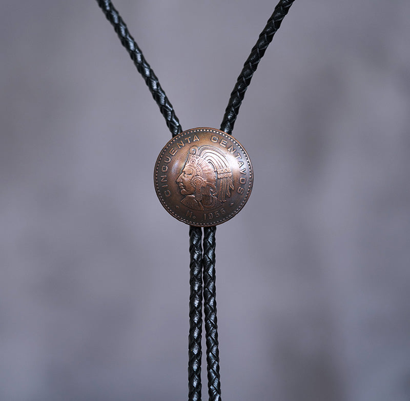 Echoes of the Empire: 1956 Vintage Americas Copper Coin Bolo Tie
