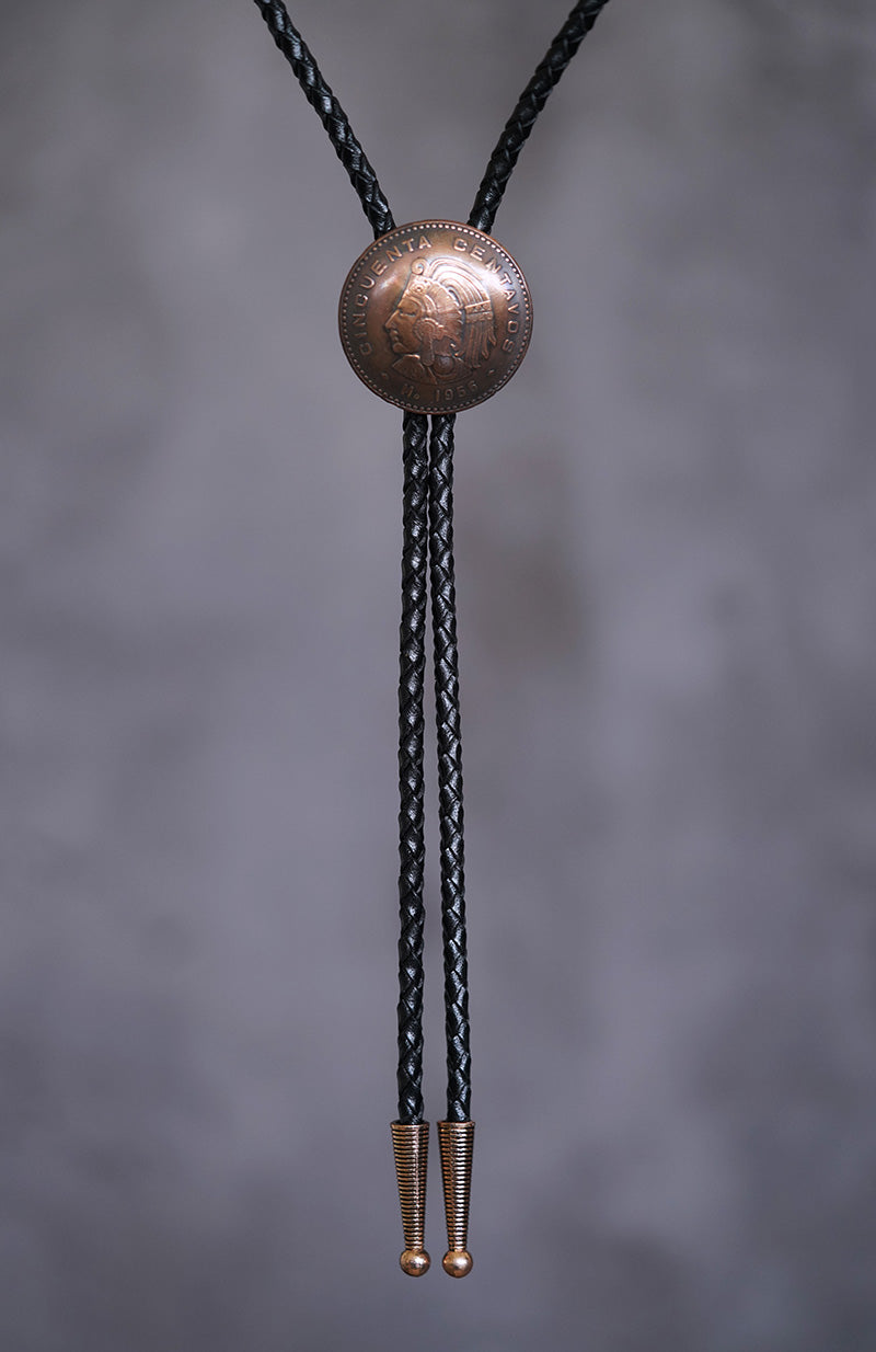 Echoes of the Empire: 1956 Vintage Americas Copper Coin Bolo Tie