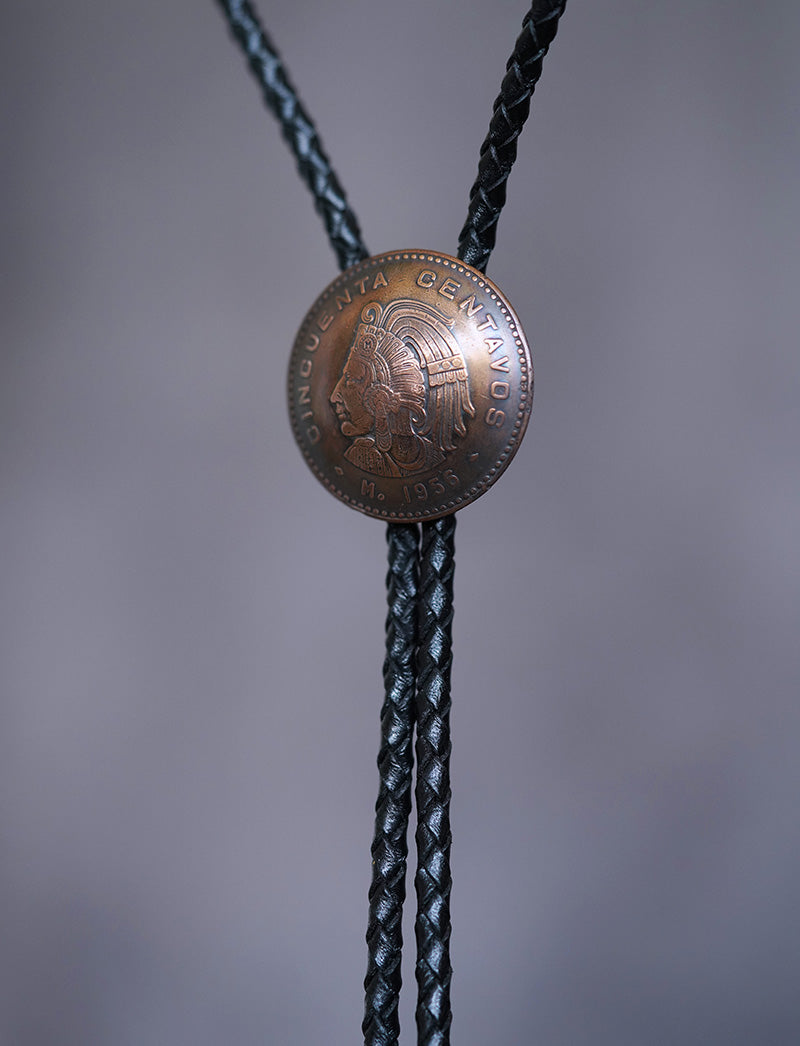 Echoes of the Empire: 1956 Vintage Americas Copper Coin Bolo Tie