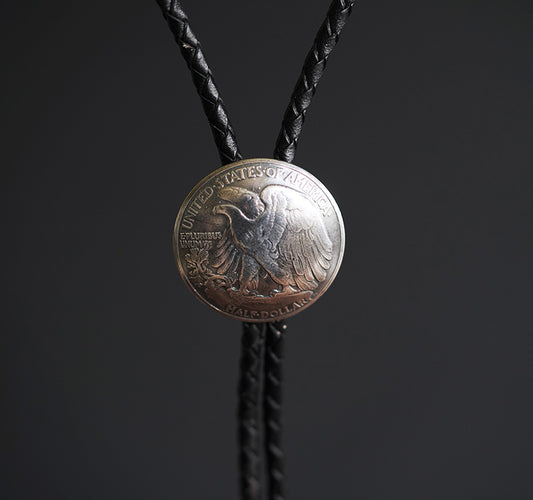 Wings of Liberty: Walking Liberty Eagle Solid Silver Coin Bolo Tie