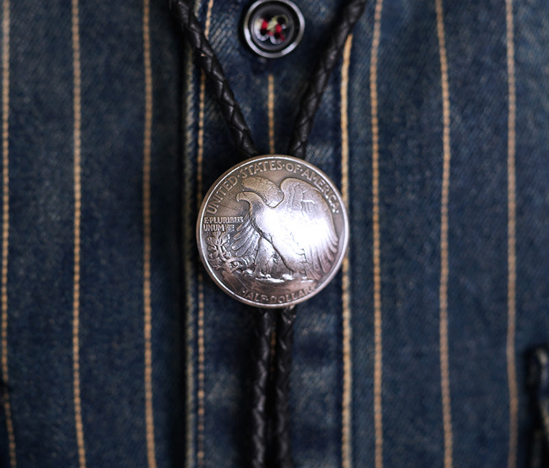 Wings of Liberty: Walking Liberty Eagle Solid Silver Coin Bolo Tie