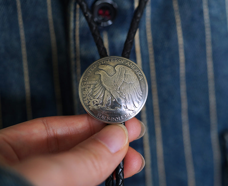 Wings of Liberty: Walking Liberty Eagle Solid Silver Coin Bolo Tie