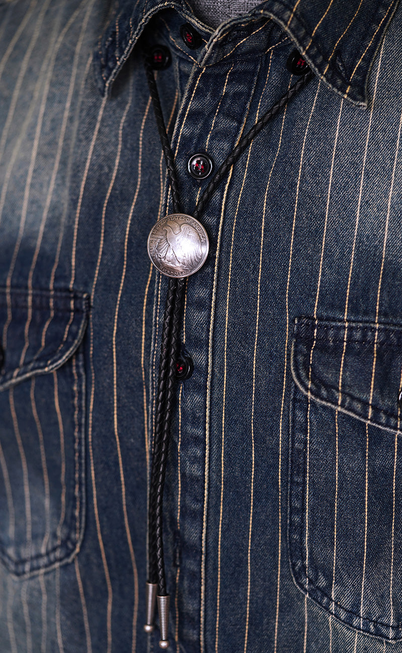 Wings of Liberty: Walking Liberty Eagle Solid Silver Coin Bolo Tie