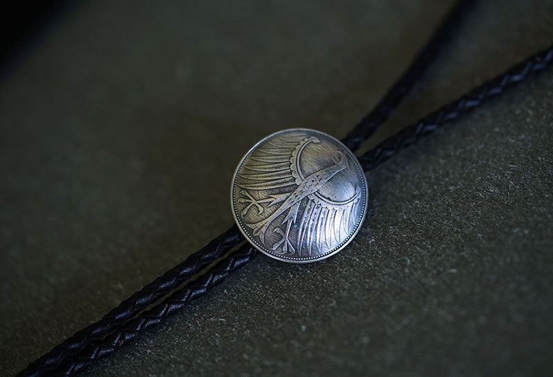 The Order of Wings: German Shield Eagle Solid Silver Bolo Tie