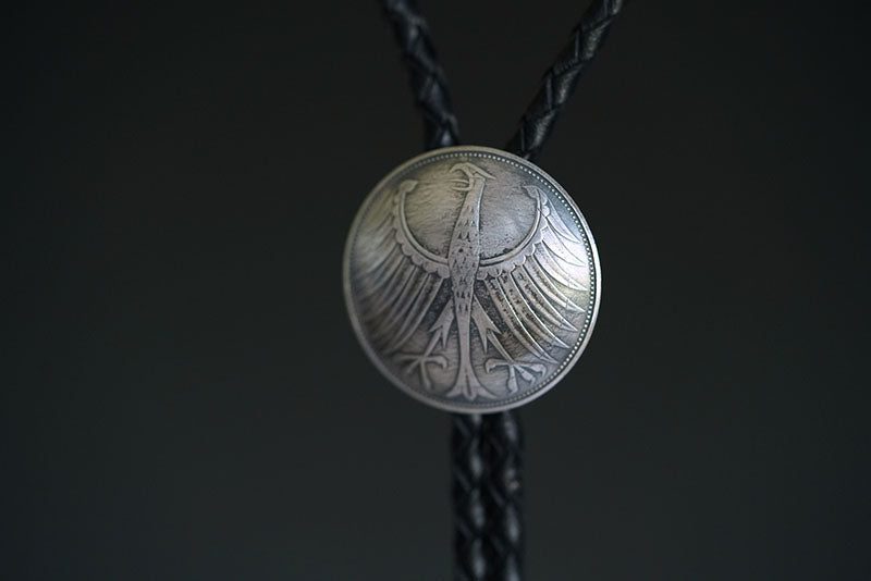 The Order of Wings: German Shield Eagle Solid Silver Bolo Tie