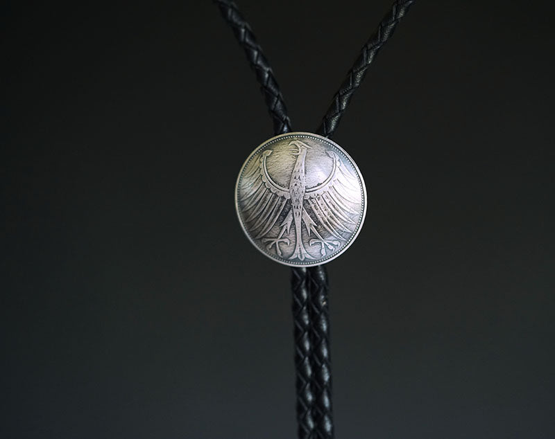 The Order of Wings: German Shield Eagle Solid Silver Bolo Tie