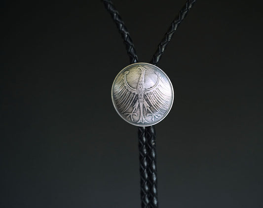 The Order of Wings: German Shield Eagle Solid Silver Bolo Tie