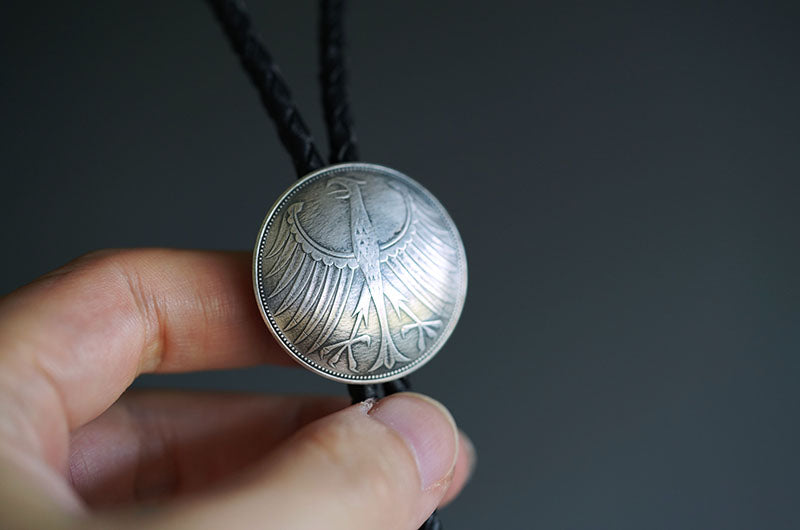 The Order of Wings: German Shield Eagle Solid Silver Bolo Tie
