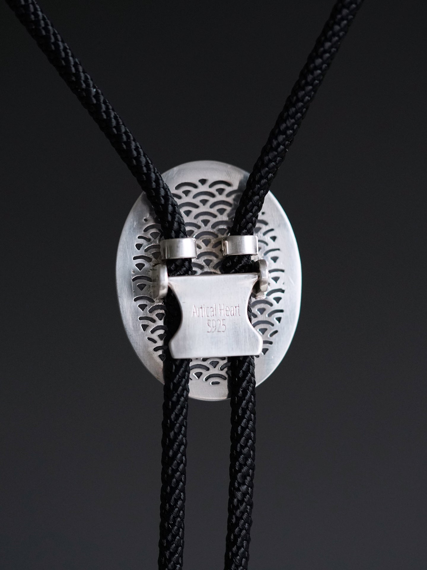 The Cerulean Tide · Natural Blue Lace Agate & 925 Silver Bolo Tie