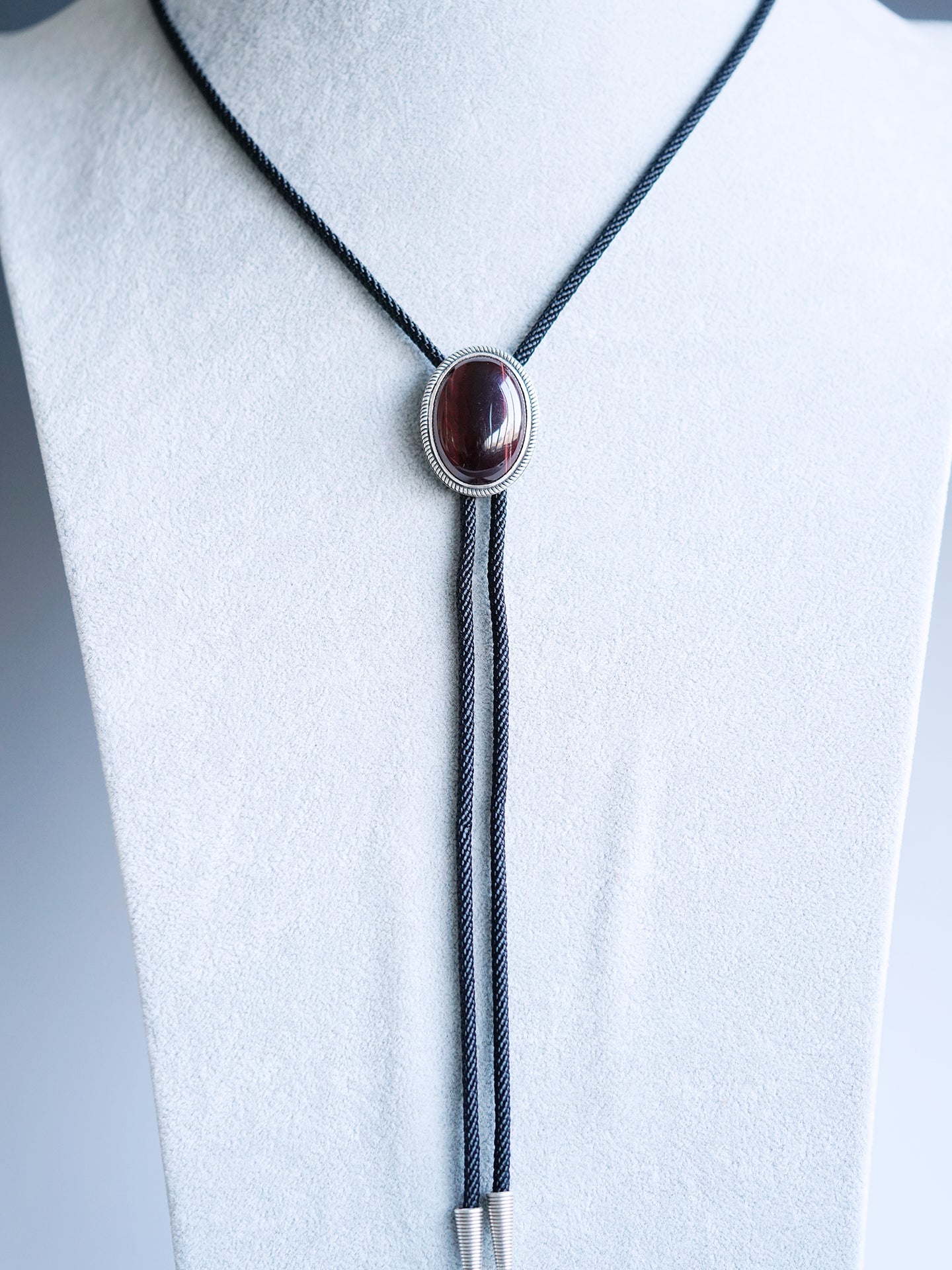 "Tiger's Eyes" S925 Silver with Red Tiger's Eye Stone Bolo Tie