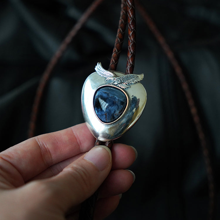 The Contained Tempest: Pietersite Bolo Tie