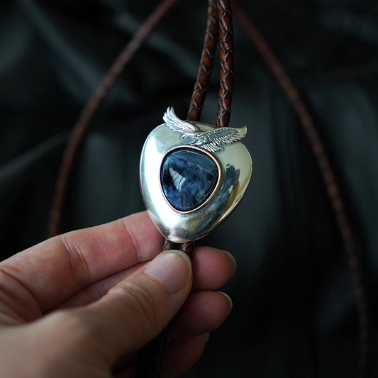 Artical Heart The Contained Tempest: Pietersite Bolo Tie