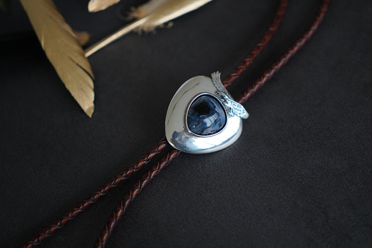 The Contained Tempest: Pietersite Bolo Tie