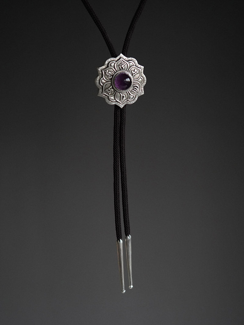 My Store “Six Word Proverbs” S999 Silver with Amethyst Bolo Tie