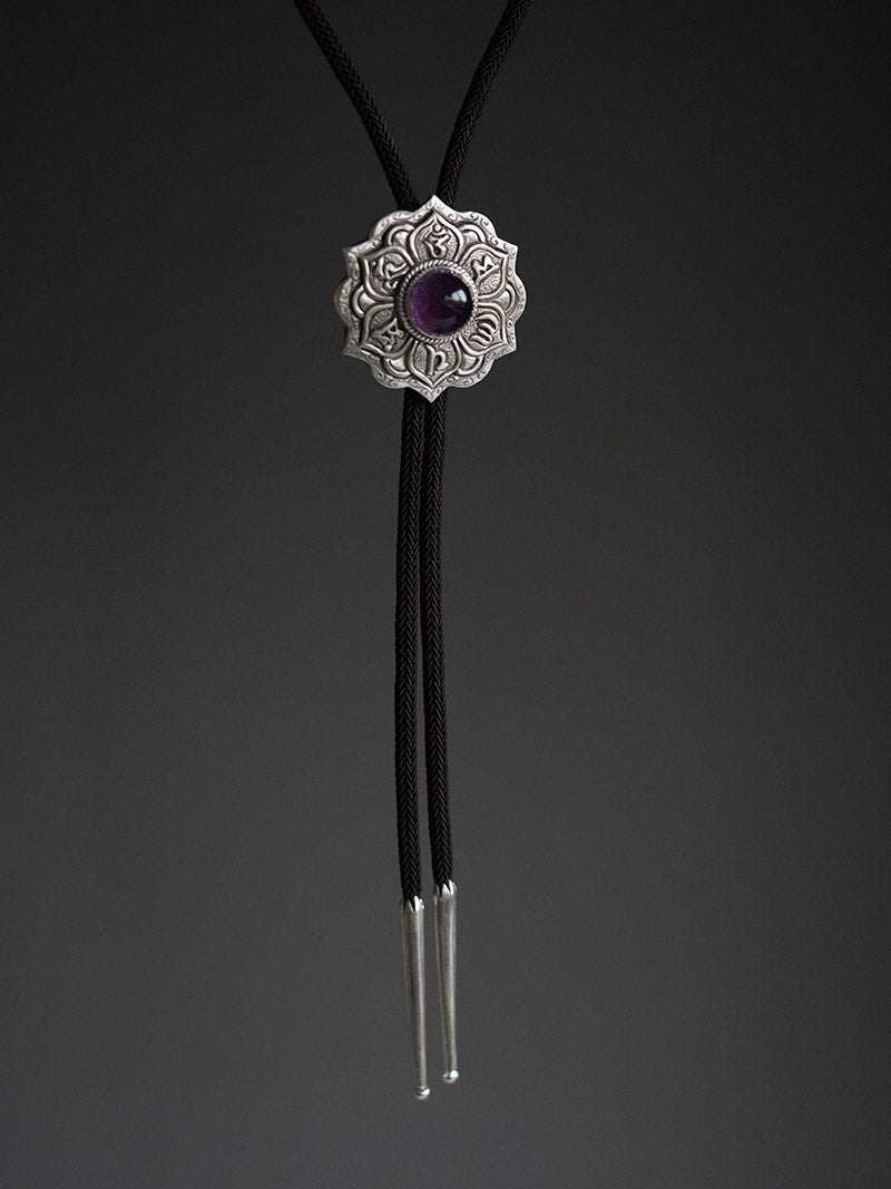 My Store “Six Word Proverbs” S999 Silver with Amethyst Bolo Tie