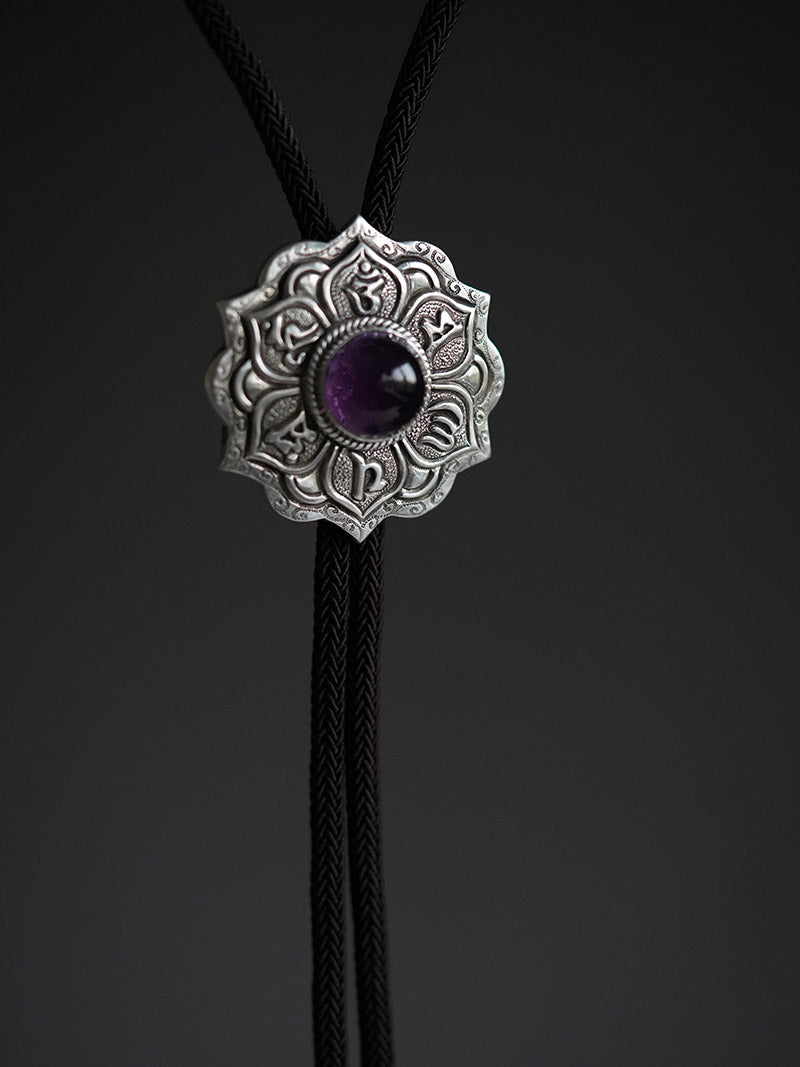 My Store “Six Word Proverbs” S999 Silver with Amethyst Bolo Tie