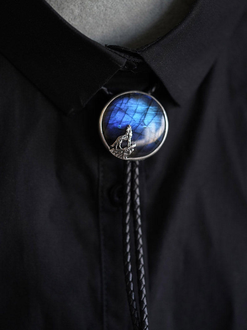 Artical Heart Moon Wolf Bolo Tie