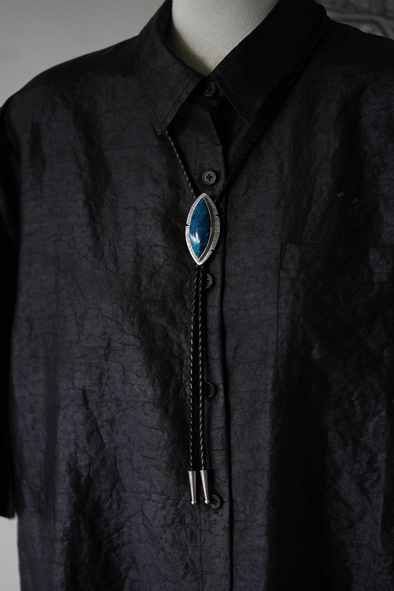 Artical Heart The Mountain Creek:Silver with Chrysocolla Bolo Tie
