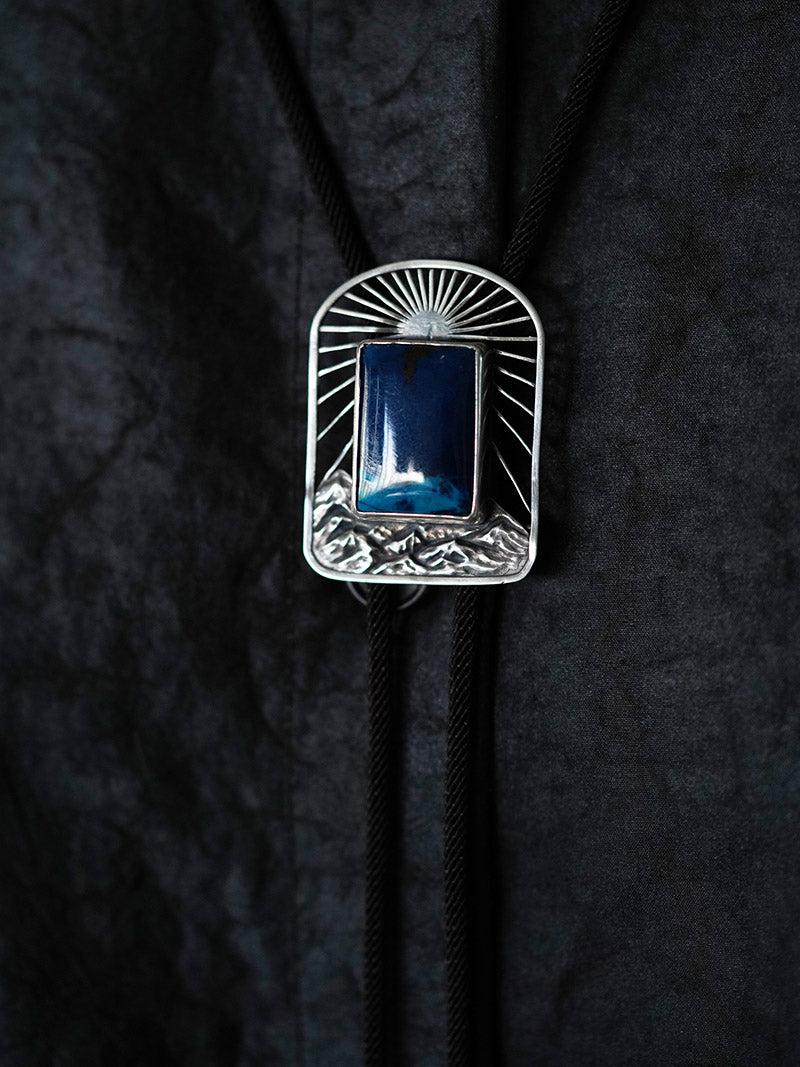 Artical Heart “The Ridge Sunrise” Natural Phoenix Stone & Silver Bolo Tie