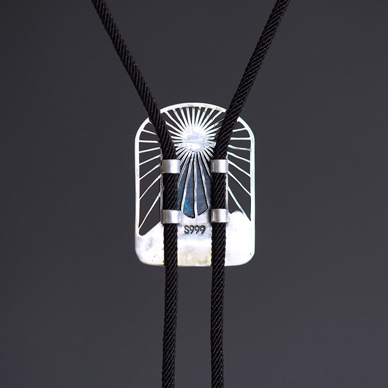 Artical Heart “The Ridge Sunrise” Natural Phoenix Stone & Silver Bolo Tie
