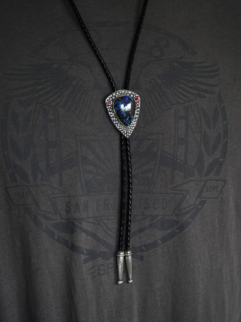 Inverse Scale: The Primordial Core Silver with Boulder Opal Bolo Tie