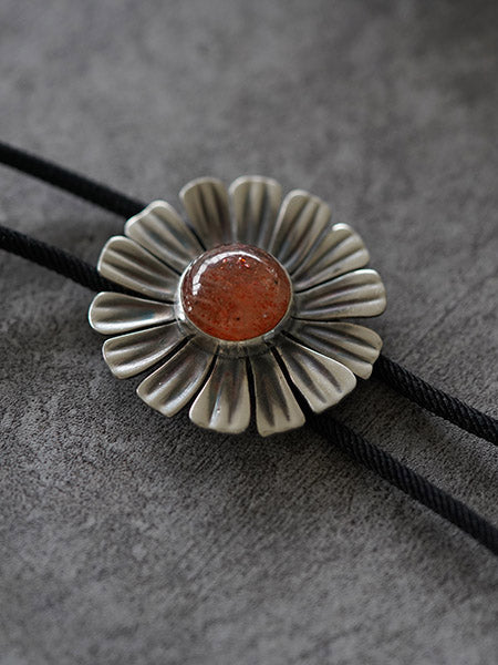 Artical Heart Sunflower Bolo Tie