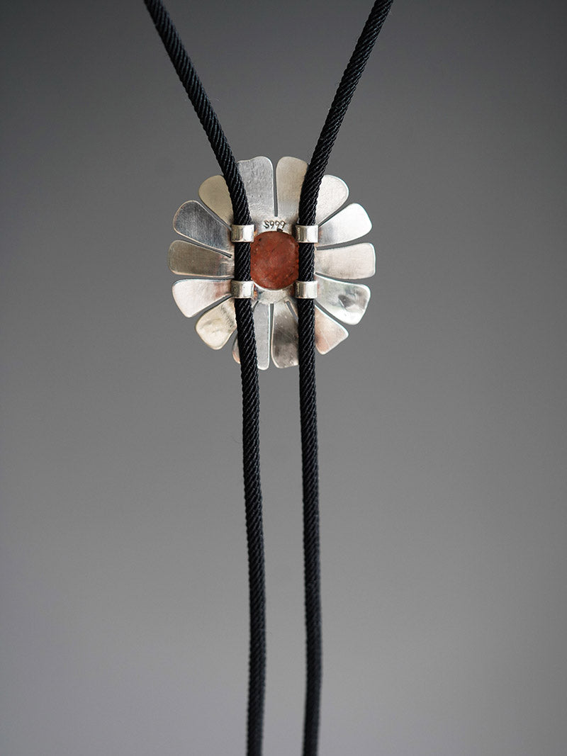 Artical Heart Sunflower Bolo Tie