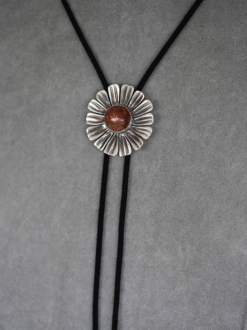Artical Heart Sunflower Bolo Tie