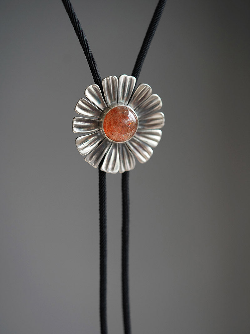 Artical Heart Sunflower Bolo Tie