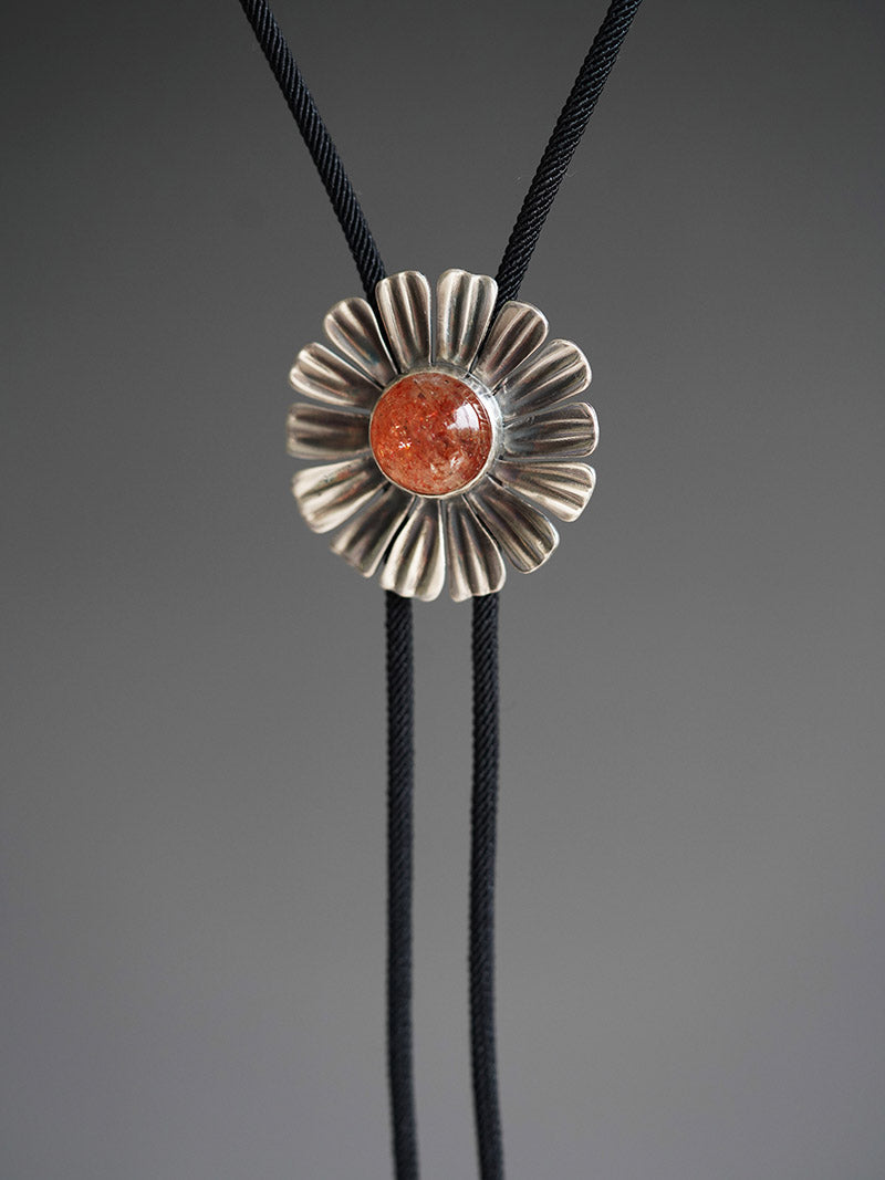 Artical Heart Sunflower Bolo Tie