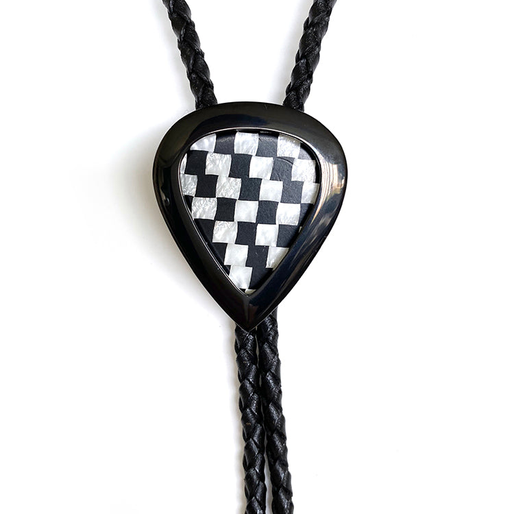 The Rock Pilgrim Bolo Tie: Stainless Steel Detachable Guitar Pick Edition