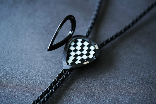 The Rock Pilgrim Bolo Tie: Stainless Steel Detachable Guitar Pick Edition