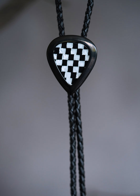 The Rock Pilgrim Bolo Tie: Stainless Steel Detachable Guitar Pick Edition